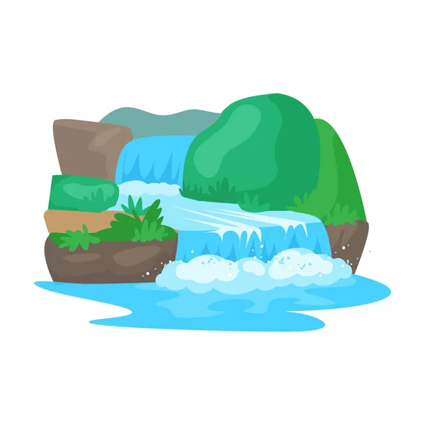 Waterfall vector icon.Cartoon vector icon isolated on white background waterfall. — Stock Vector