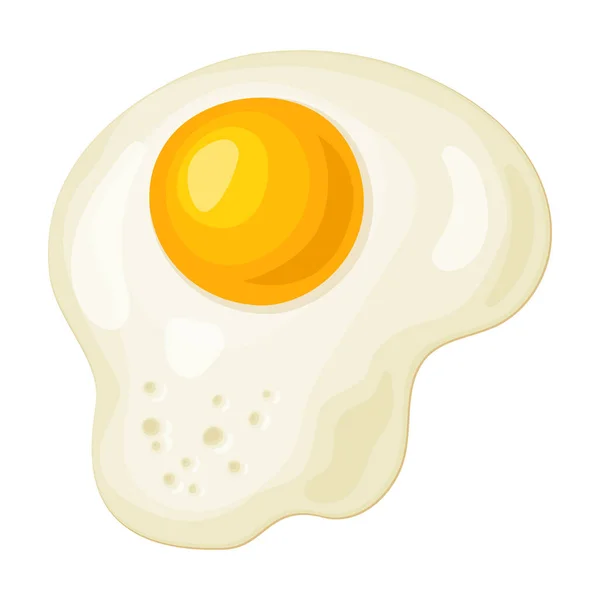 Kızarmış yumurta vektör simgesi. Karikatür vektör simgesi beyaz arka planda izole edilmiş.. — Stok Vektör