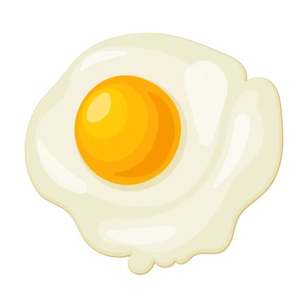 Fried egg vector icon.Cartoon vector icon isolated on white background fried egg. — Stock Vector