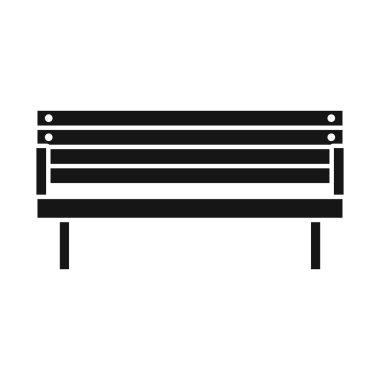 Kürsü ve mobilya ikonunun vektör tasarımı. Ağ için bank ve koltuk simgesi web ögesi.