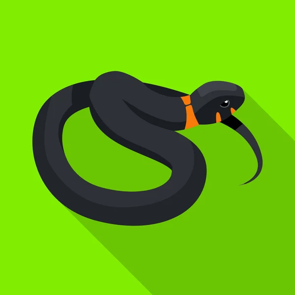 Projeto vetorial da serpente e do ícone do réptil. Elemento web de serpente e língua ilustração do vetor estoque . — Vetor de Stock