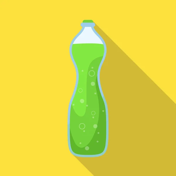 Vereinzeltes Objekt der Flasche und des Limo-Logos. Set von Flasche und Limonade Vektor-Symbol für Lager. — Stockvektor