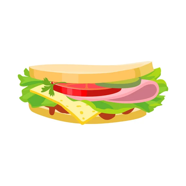 Design vetorial do ícone de pão e hambúrguer. Elemento Web da ilustração do vetor estoque de pão e hoagie . — Vetor de Stock