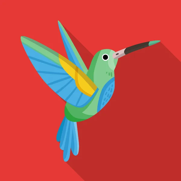 Vektordesign von Kolibri und Vogel-Logo. Set von Kolibri und fliegendem Vektorsymbol für Aktien. — Stockvektor