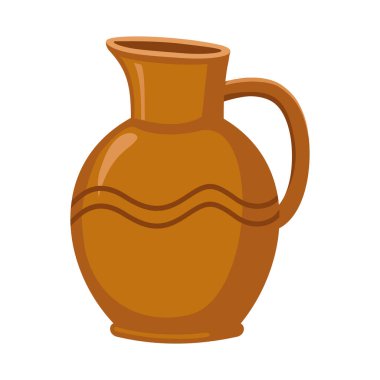 Sürahi ve kil işaretinin vektör tasarımı. Stok için sürahi ve seramik vektör simgesinin grafiği.