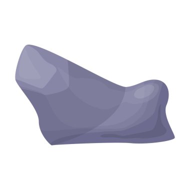 Taş vektör simgesi. Beyaz arkaplan taşında karikatür vektör simgesi izole edildi.