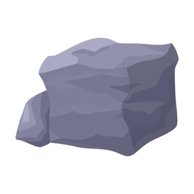 Taş vektör simgesi. Beyaz arkaplan taşında karikatür vektör simgesi izole edildi.