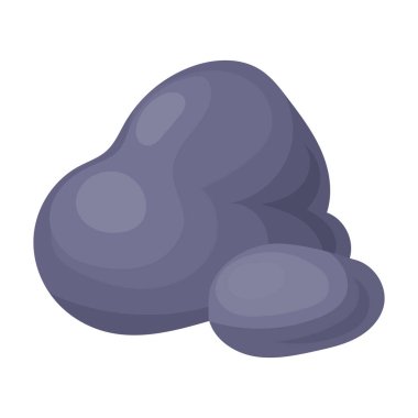 Taş vektör simgesi. Beyaz arkaplan taşında karikatür vektör simgesi izole edildi.