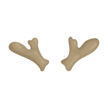 Geyik boynuzu vektör simgesi. Çizgi film vektör simgesi beyaz arka plan geyik boynuzunda izole edilmiş..