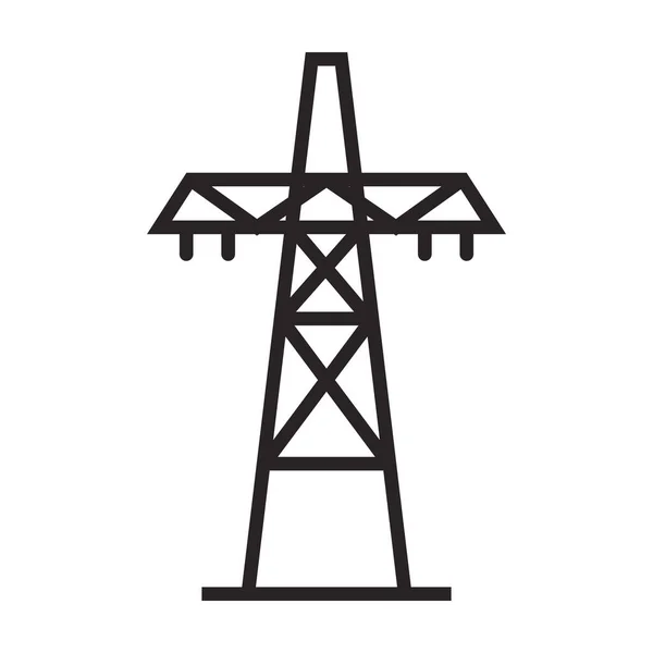 Elektrische polen vector icon.Black vector pictogram geïsoleerd op witte achtergrond elektrische polen. — Stockvector