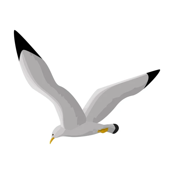 Vogelmeeuw vector icon.Cartoon vector pictogram geïsoleerd op witte achtergrond vogel meeuw. — Stockvector