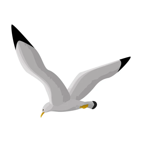 Bird gull vector icon.Cartoon vector icon isolated on white background bird gull. — 스톡 벡터