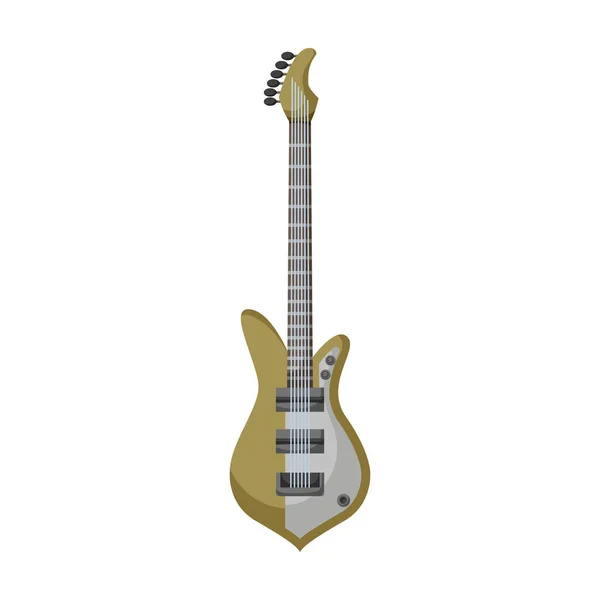 Elektromos gitár vektor ikon.Rajzfilm vektor ikon elszigetelt fehér háttér elektromos gitár. — Stock Vector
