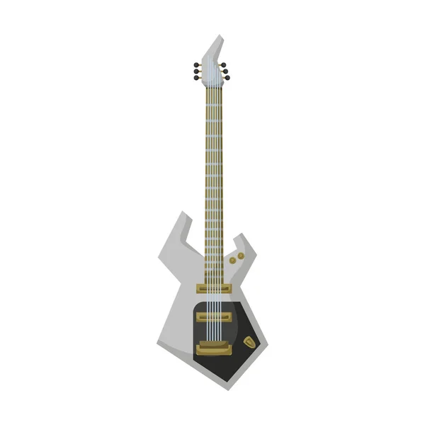 Icono del vector de la guitarra eléctrica. Icono del vector de la historieta aislado en la guitarra eléctrica del fondo blanco . — Vector de stock