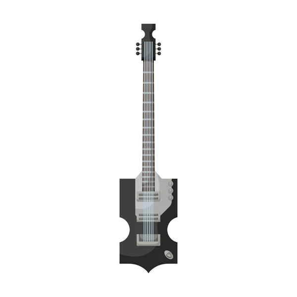 Elektrisk gitarr vektor ikon.Tecknad vektor ikon isolerad på vit bakgrund elgitarr. — Stock vektor