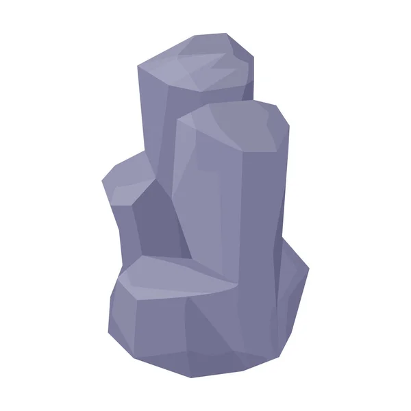 Icono de vector de piedra. Icono de vector de dibujos animados aislado en piedra de fondo blanco. — Vector de stock