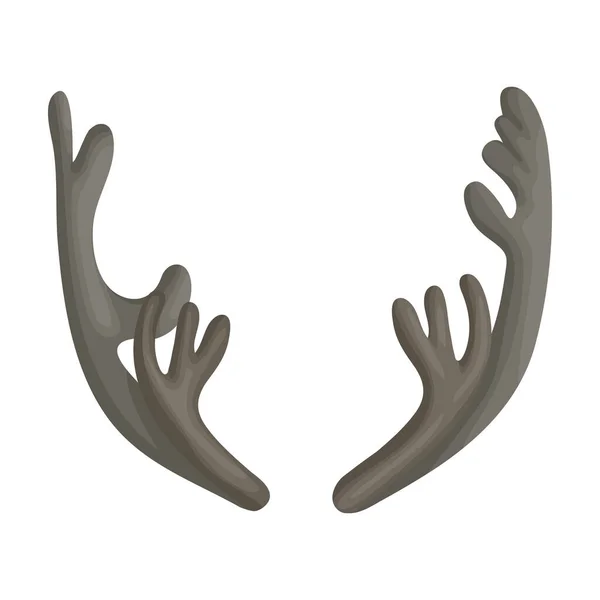 Elk horn vector icon.Cartoon vector icon terisolasi di white background elk horn. - Stok Vektor