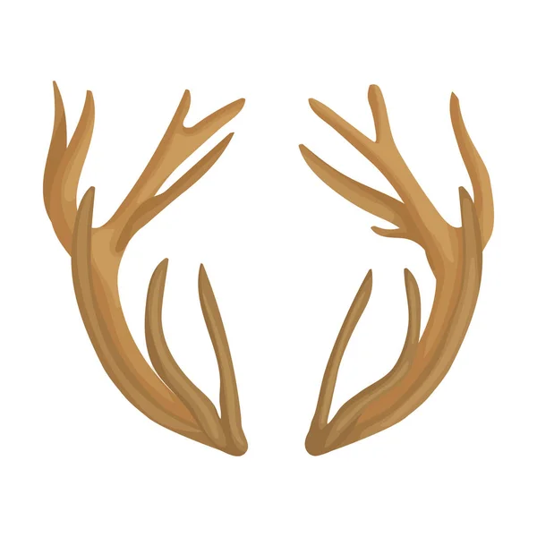 Elk horn vector icon.Cartoon vector icon terisolasi di white background elk horn. - Stok Vektor