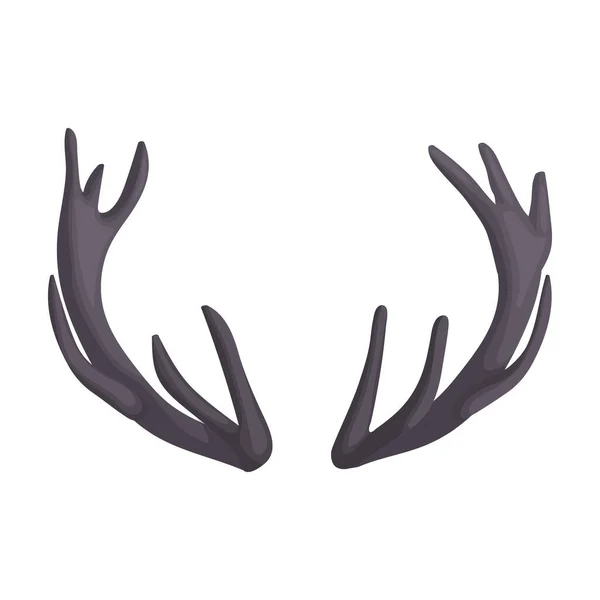 Elk κέρατο διάνυσμα εικονίδιο φορέα κινουμένων σχεδίων απομονώνονται σε λευκό φόντο κέρατο άλκης. — Διανυσματικό Αρχείο