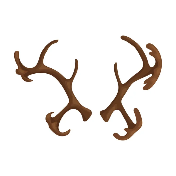 Elk horn vector icon.Cartoon vector icon isolated on white background elk horn. — Stock Vector