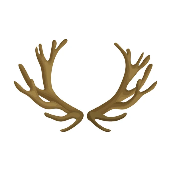 Elk horn vector icon.Cartoon vector pictogram geïsoleerd op witte achtergrond elanden hoorn. — Stockvector