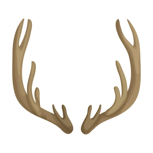 Elk horn vector icon.Cartoon vector icon isolated on white background elk horn. — Stock Vector