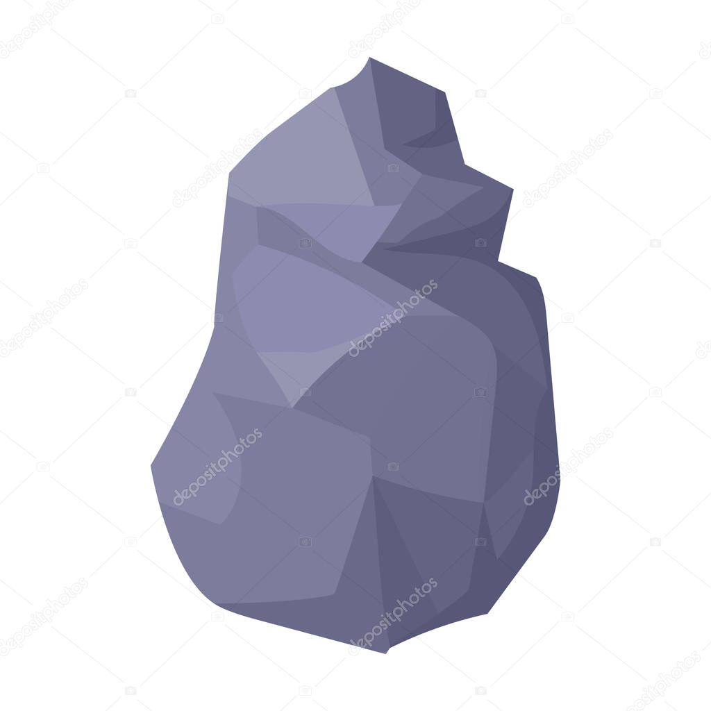 Stone vector icon.Cartoon vector logo isolated on white background stone.