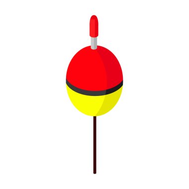 Balıkçılık şamandırası vektör simgesi. Isometric vektör simgesi beyaz arkaplan balıkçılığı üzerinde izole edilmiş..