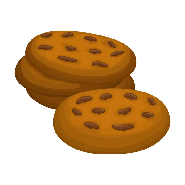 Cookie vektor ikon.Rajzfilm vektor ikon elszigetelt fehér háttér cookie-k. — Stock Vector