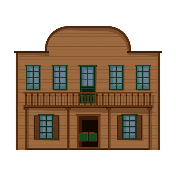 Wild West budova vektorová ikona.Cartoon vektorová ikona izolované na bílém pozadí divoký západ budovy. — Stockový vektor