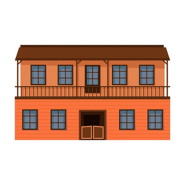 Wild West budova vektorová ikona.Cartoon vektorová ikona izolované na bílém pozadí divoký západ budovy. — Stockový vektor