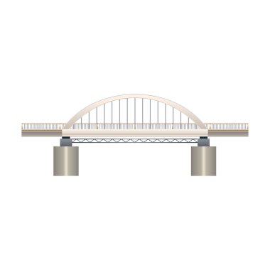 Köprü vektör simgesi. Gerçekçi vektör simgesi beyaz arkaplan köprüsünde izole edildi.