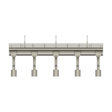 Köprü vektör simgesi. Gerçekçi vektör simgesi beyaz arkaplan köprüsünde izole edildi.