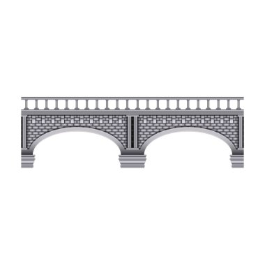 Köprü vektör simgesi. Gerçekçi vektör simgesi beyaz arkaplan köprüsünde izole edildi.