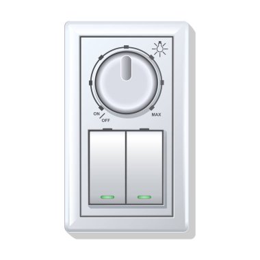 Anahtar vektör simgesi soketi. Gerçekçi vektör simgesi beyaz arkaplan anahtar soketinde izole edildi.