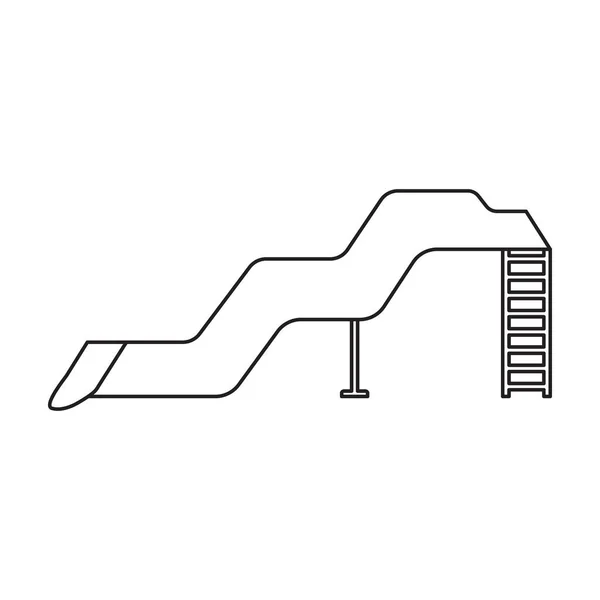 ウォータースライドベクトルアイコン白地に分離されたアウトラインベクトルアイコンウォータースライド . — ストックベクタ