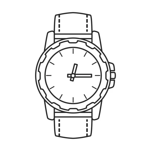 Assista vetor de pulso icon.Outline vetor ícone isolado no fundo branco relógio pulso . —  Vetores de Stock