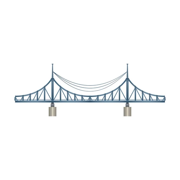 Icona vettoriale ponte. Icona vettoriale realistica isolata su ponte di sfondo bianco . — Vettoriale Stock