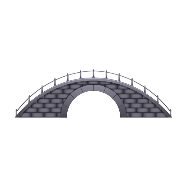 Puente icono vectorial. Icono vectorial realista aislado en puente de fondo blanco . — Archivo Imágenes Vectoriales