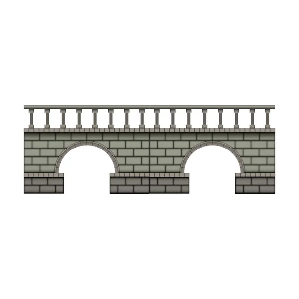 Puente icono vectorial. Icono vectorial realista aislado en puente de fondo blanco . — Archivo Imágenes Vectoriales