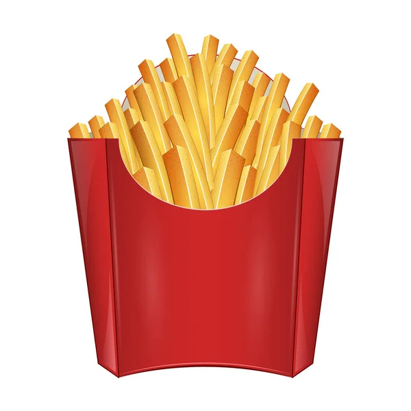 Icône vectorielle de pommes de terre frites Icône vectorielle réaliste isolée sur fond blanc frite de pommes de terre . — Image vectorielle