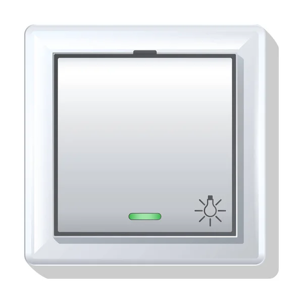 Schalter-Vektorsymbol. Realistisches Vektorsymbol isoliert auf weißem Hintergrundschalter. — Stockvektor