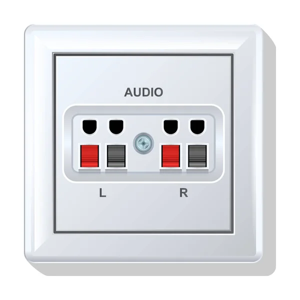 Socket vector icon.Realistic vector icon isolated on white background socket. — Stock Vector