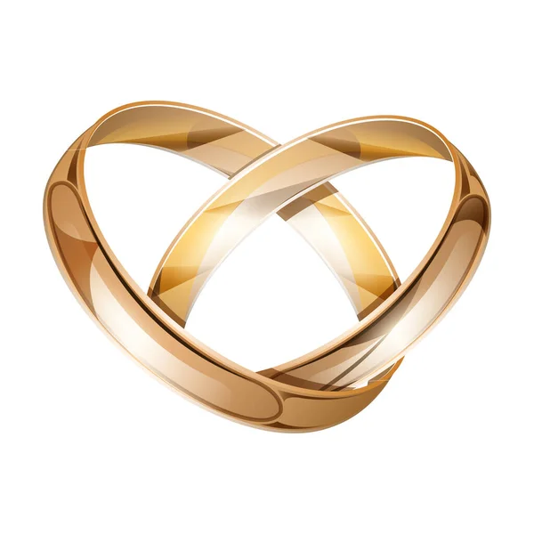 Icono de vector de anillo de boda icon.Realistic aislado en el anillo de boda de fondo blanco  . — Vector de stock