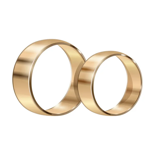 Icona vettoriale anello nuziale icon.Realistic vettoriale isolato su sfondo bianco anello nuziale  . — Vettoriale Stock