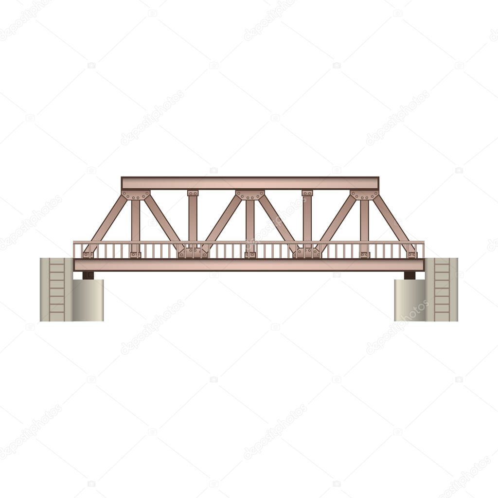 Bridge vector icon.Realistic vector icon isolated on white background bridge.