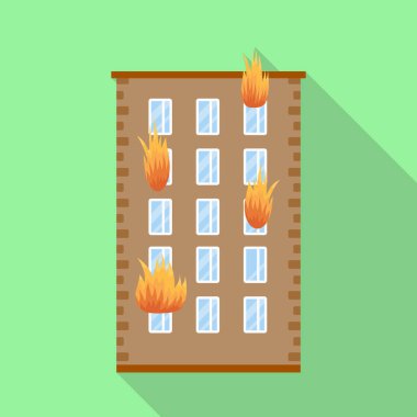 Evin ve alevin izole edilmiş sembolü. Web için ev ve çok katlı hisse senedi seti.