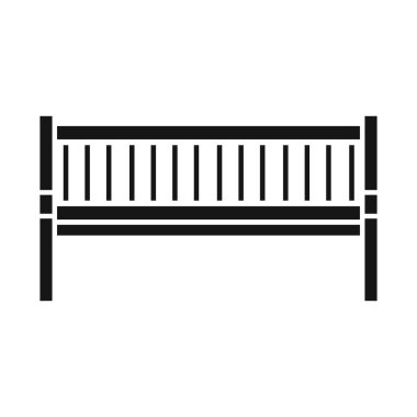 Ayrı bir bank ve mobilya sembolü. Yedek ve koltuk stok vektörü illüstrasyonunun grafiği.