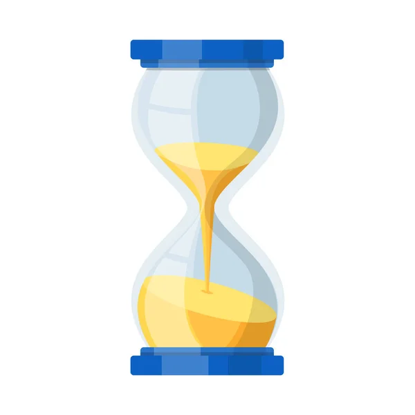 Ilustração vetorial de relógios e símbolo de vidro de areia. Elemento web de relógios e símbolo de estoque minuto para web . —  Vetores de Stock