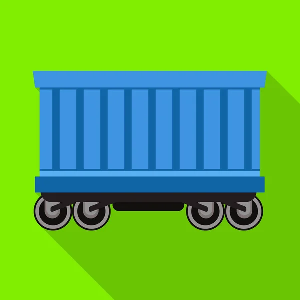 Diseño vectorial del logotipo del vagón y del contenedor. Elemento web del icono de vectores de vagones y vagones para stock . — Archivo Imágenes Vectoriales